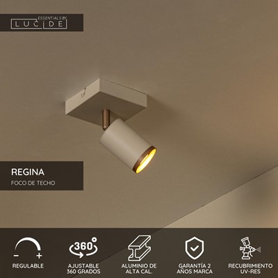 Lucide REGINA - Foco de techo - 1xGU10 - Taupe | Essential